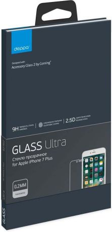Deppa Ultra защитное стекло для Apple iPhone 7/8 Plus, глянцевое