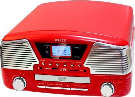 Проигрыватель виниловых дисков Camry CR1134, Red