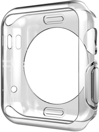 Чехол силиконовый Eva для Apple Watch 42mm, цвет: прозрачный