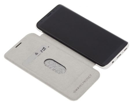 Чехол для сотового телефона Waves Protect Чехол кожаный для Samsung S9 Plus white, белый