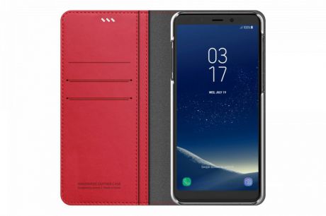 Чехол флип-кейс Samsung для Samsung Galaxy A8+ Designed Mustang Diary, 1026769, красный
