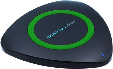 Беспроводное зарядное устройство Qumann QWC-01 Wireless Delta Qi Charger, Black Green