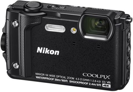 Компактная фотокамера Nikon CoolPix W300, цвет: черный