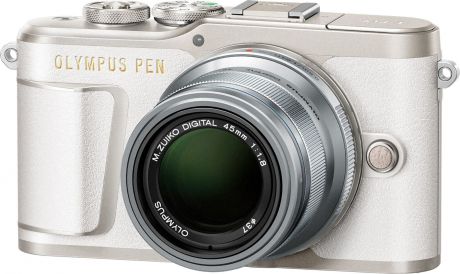 Беззеркальный фотоаппарат Olympus E-PL9, White + объектив 45 мм F1.8