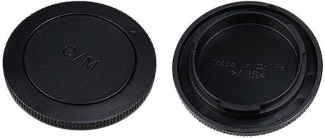 Крышка для объектива задняя + крышка байонета JJC для Canon EOS M, Black
