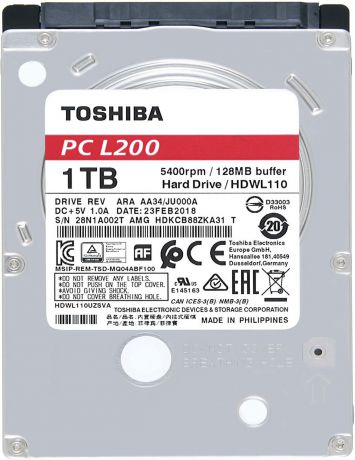 Жесткий диск Toshiba 1TB, HDWL110EZSTA
