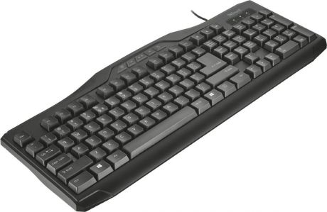 Клавиатура Trust Classicline, проводная, цвет: черный, серый