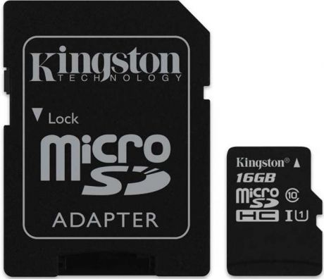 Карта памяти Kingston micro SDHC Class10 UHS-I Industrial 16GB, с адаптером