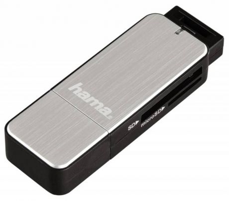 Устройство чтения карт памяти Hama H-123900 USB3.0, 00123900, серебристый