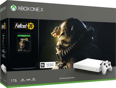 Игровая приставка Xbox One X 1 ТБ, White + Fallout 76