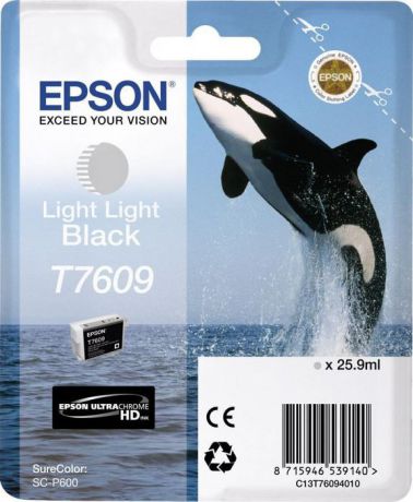 Картридж Epson T7609 (C13T76094010), светло-серый