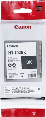 Картридж струйный Canon PFI-102BK 0895B001 для Canon IP iPF500/600/700/710, Black