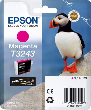 Картридж Epson T3243 (C13T32434010), пурпурный