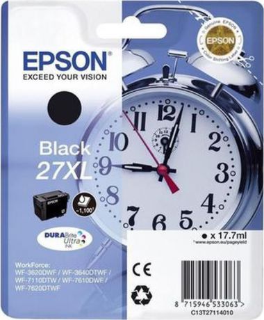 Картридж Epson 27 (C13T27114022), черный