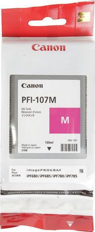 Картридж струйный Canon PFI-107M 6707B001 для Canon iP F680/685/780/785, Magenta