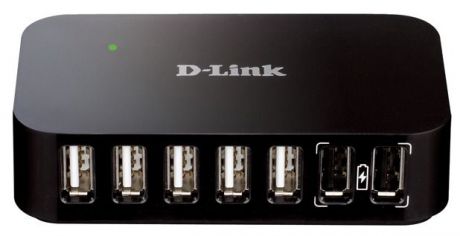Разветвитель D-Link DUB-H7 USB 2.0, 87768, черный