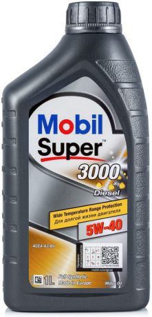 Масло моторное Mobil Super 3000 X1 Diesel, синтетическое, класс вязкости 5W-40, 1 л