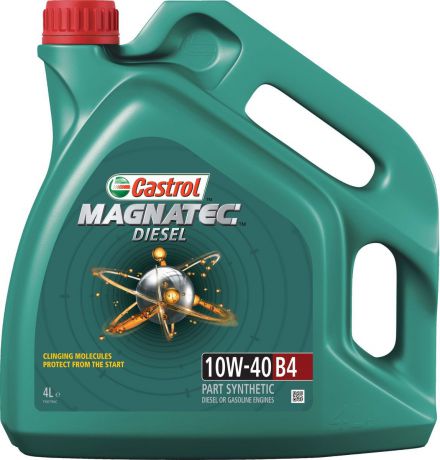 Масло моторное Castrol "Magnatec Diesel", полусинтетическое, класс вязкости 10W-40, B4, 4 л