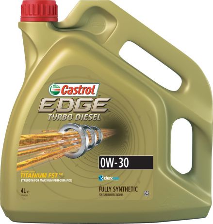 Масло моторное Castrol "EdgeTurbo Diesel", синтетическое, класс вязкости 0W-30, 4 л