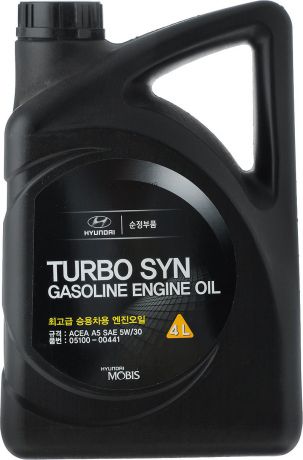 Моторное масло Hyundai / KIA "TURBO SYN", SM/GF-4, класс вязкости 5W-30, 4 л