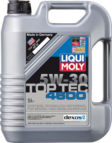 Масло моторное Liqui Moly "Top Tec 4600", НС-синтетическое, 5W-30, 5 л