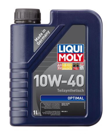 Масло моторное Liqui Moly "Optimal", полусинтетическое, 10W-40, 1 л