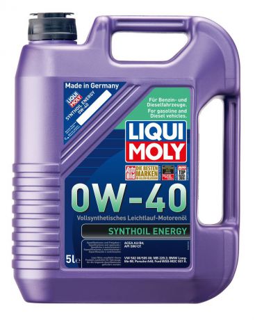Масло моторное Liqui Moly "Synthoil Energy", синтетическое, 0W-40, 5 л