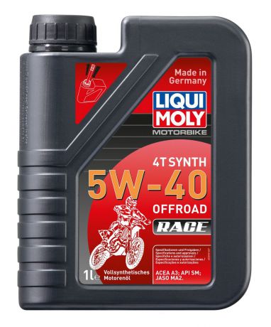 Масло моторное Liqui Moly "Motorbike 4T Synth Offroad Race", синтетическое, 5W-40, 1 л