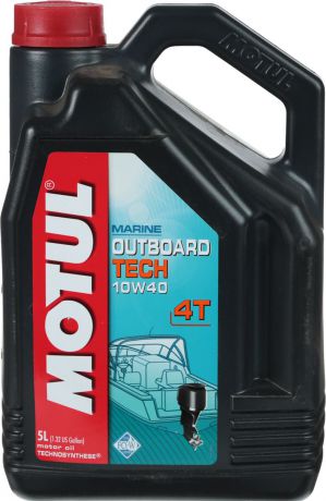 Масло моторное Motul "Outboard Tech 4T. Technosynthese", 5 л