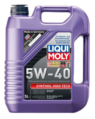 Масло моторное Liqui Moly "Synthoil High Tech", синтетическое, 5W-40, 5 л