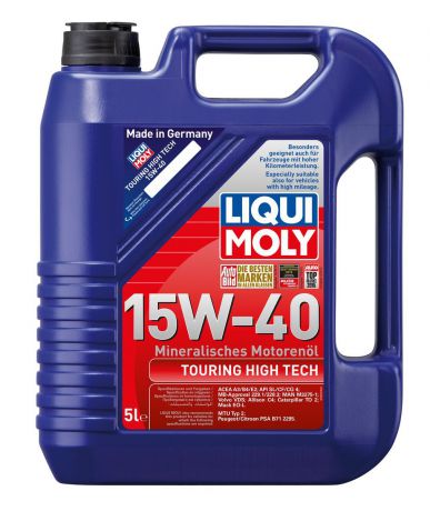 Масло моторное Liqui Moly "Touring High Tech", минеральное, 15W-40, 5 л