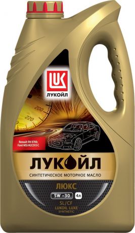 Масло моторное ЛУКОЙЛ ЛЮКС, синтетическое SAE 5W-30, API SL/CF, 4 л