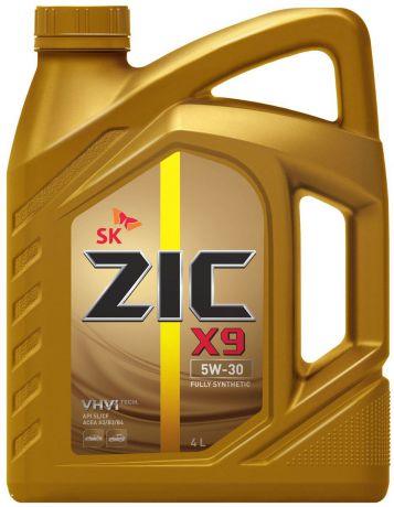 Масло моторное ZIC X9, синтетическое, класс вязкости 5W-30, API SL/CF, 4 л. 162614