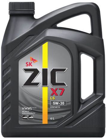 Масло моторное ZIC X7 LS, синтетическое, класс вязкости 5W-30, API SN/CF, 4 л. 162619