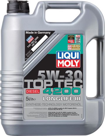 Масло моторное Liqui Moly "Top Tec 4200 Diesel", НС-синтетическое, 5W-30, 5 л