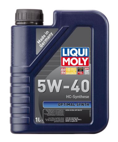 Масло моторное Liqui Moly "Optimal Synth", НС-синтетическое, 5W-40, 1 л