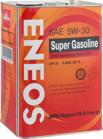 Масло моторное ENEOS "Super Gasoline", полусинтетическое, 5W-30, 4 л