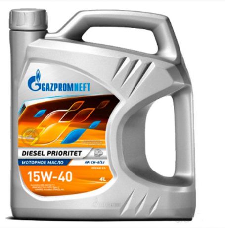 Масло моторное Gazpromneft "Diesel Prioritet", 15W-40, API CH-4/SJ, ACEA E7, A3/B4, минеральное, 4 л