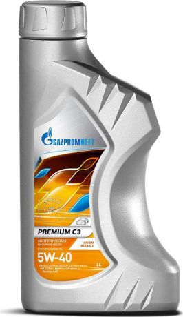 Масло моторное Gazpromneft "Premium C3", 5W-40, API SN, ACEA C3, синтетическое, 1 л