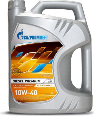 Масло моторное Gazpromneft Diesel Premium, полусинтетическое, 10W-40, API CI-4/SL, ACEA E7, A3/B4, 5 л