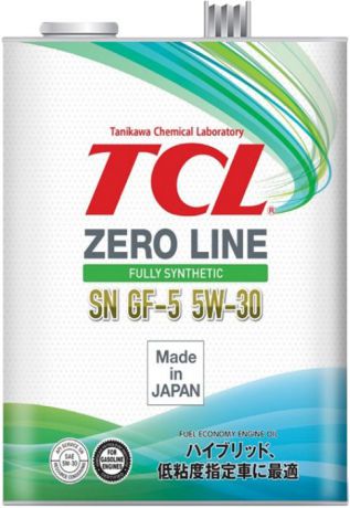 Масло моторное TCL "Zero Line", синтетическое, SAE 5W30, API SN/GF-5, 4 л