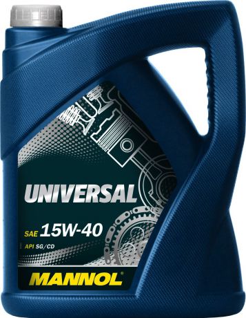 Масло моторное MANNOL "Universal", 15W-40, минеральное, 5 л
