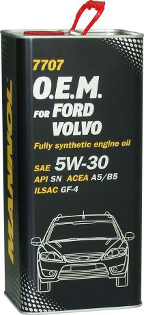 Моторное масло MANNOL "7707 O.E.M.", для Ford и Volvo, 5W-30, синтетическое, 5 л
