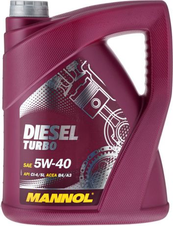 Моторное масло MANNOL "Diesel Turbo", 5W-40, API CI-4/SL, синтетическое, 5 л