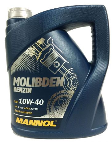Масло моторное MANNOL "Molibden Benzin", 10W-40, полусинтетическое, 4 л