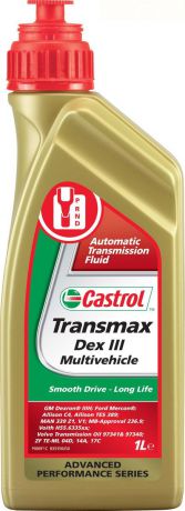 Масло трансмиссионное Castrol "Transmax Dex III Multivehicle", для автоматических кпп, 1 л