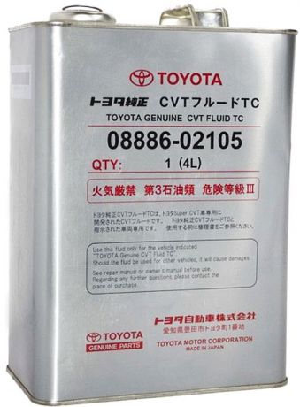 Трансмиссионое масло Toyota "CVT FLUID TC", 4 л