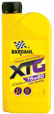 Масло трансмиссионное Bardahl "XTG", синтетическое, 75W80, 1 л