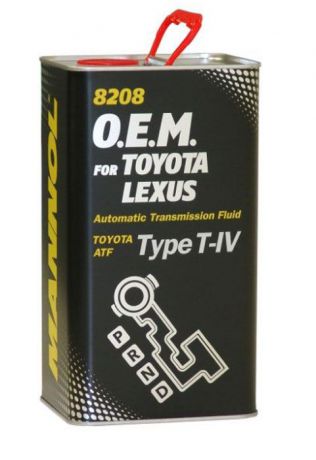 Трансмиссионное масло MANNOL "8208 O.E.M.", для Toyota и Lexus, синтетическое, 4 л
