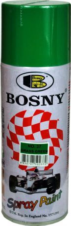 Краска аэрозольная "Bosny", цвет: зеленая трава (6032), 400 мл